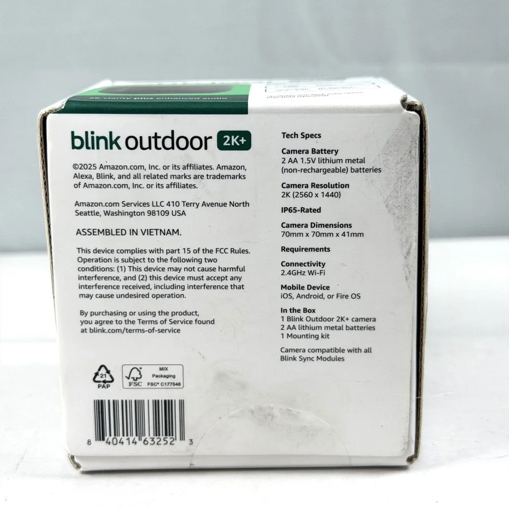Blink Outdoor 2k+ Battery Powered Add-on Camera / New